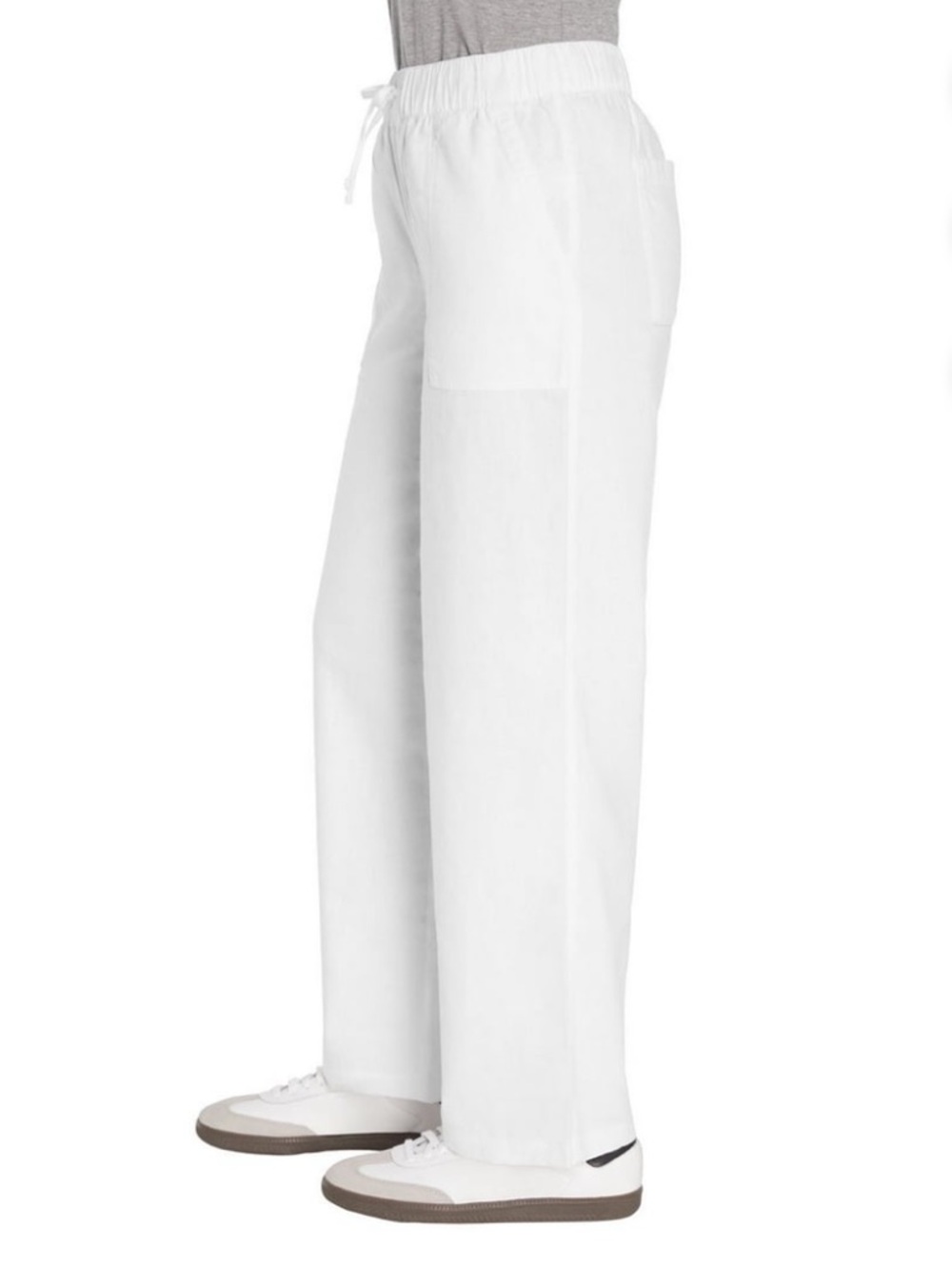 GAP White Elastic Waist Wide-Leg Pants - Picture 3 of 5
